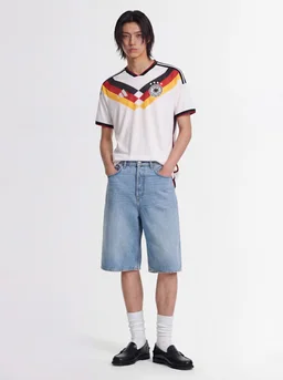 adidas Originals V-neck T-shirt with graphic details in 100% Polyester, photo 2 of 3 from LUISAVIAROMA