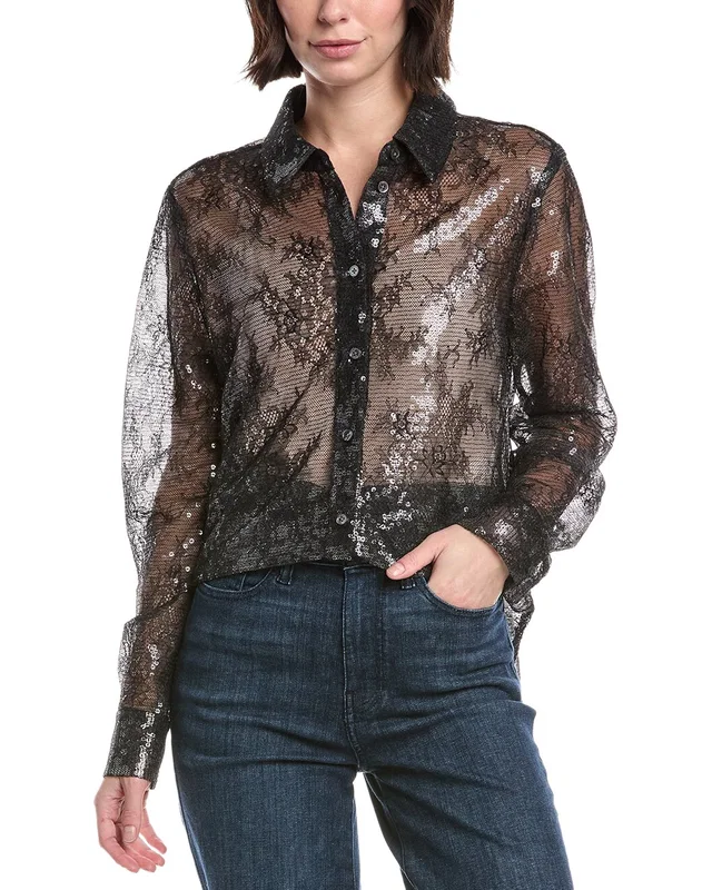 7 For All Mankind Sheer Lace Shirt, image 1 of 1 from Rue La La
