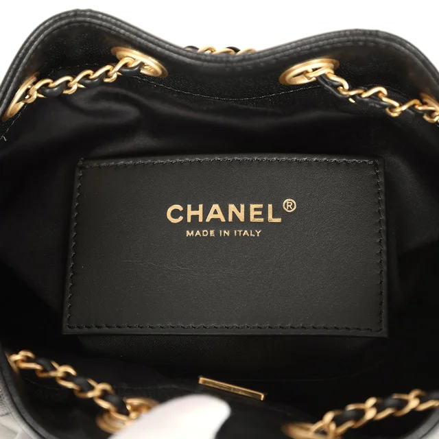Chanel Mini 25 Hobo Bag Black Caviar Antique Gold Hardware in Black Caviar from Madison Avenue Couture, photo 2 of 2