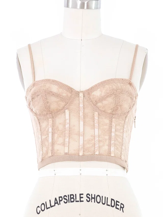 2018 Gucci Nude Lace Bustier from Arcade Vintage