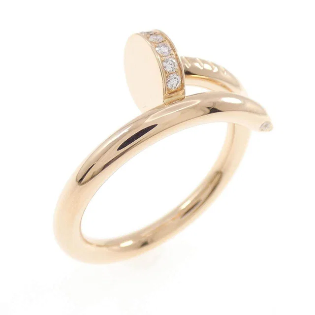 Cartier Juste Un Clou 750 Pink Gold Diamond Ring Size 15 in Pink from LuxUness