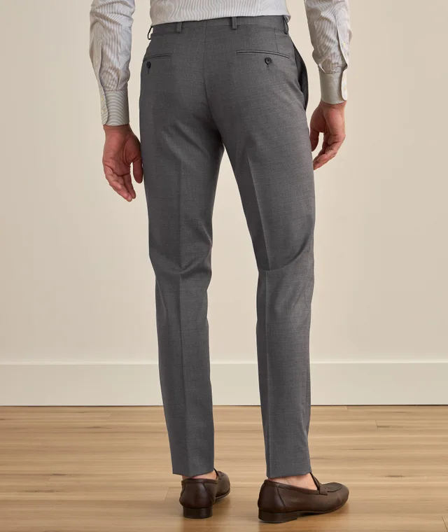 Samuelsohn Slim X-62 Wool Dress Pants in Grey Wool & Wool Blends, photo 3 of 5 from Harry Rosen