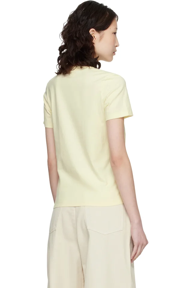 Maison Kitsuné Yellow Fox Head Regular T-shirt, photo 3 of 4 from SSENSE