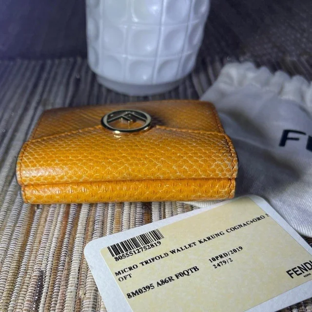 Fendi Women's Wallet - Orange in orange from Depop, photo 2 of 9