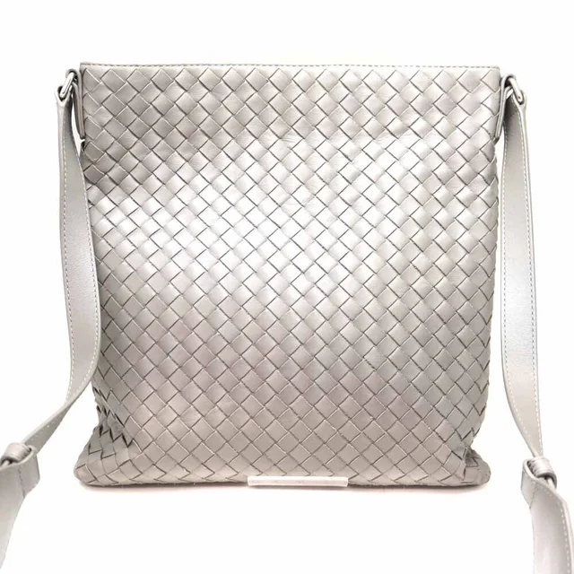 Bottega Veneta Intrecciato Shoulder Leather Bag in gray Woven leather from Poshmark