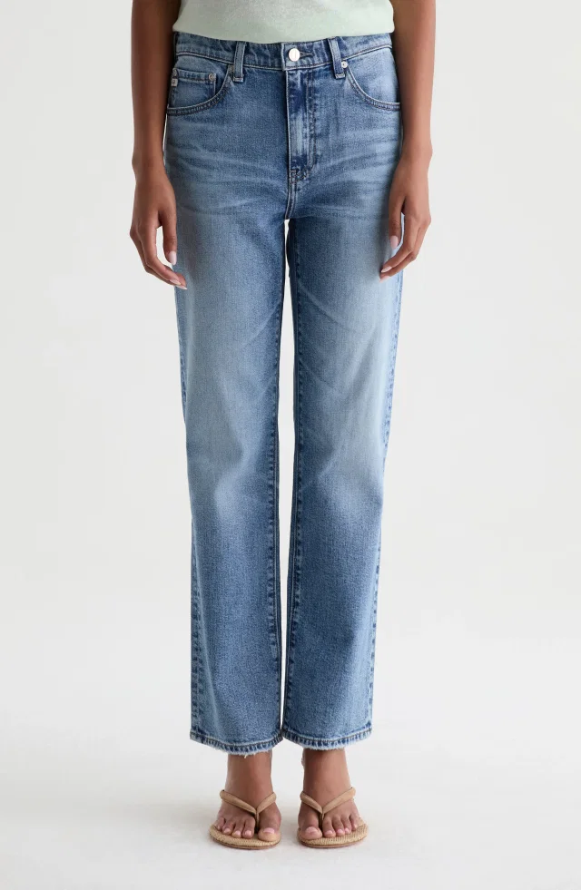 Brinley Mid Rise Straight Leg Jeans