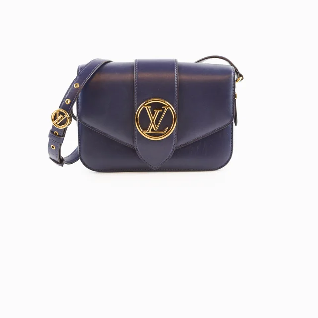Louis Vuitton Pont 9 Dark Blue in Blue Leather from The Purse Affair