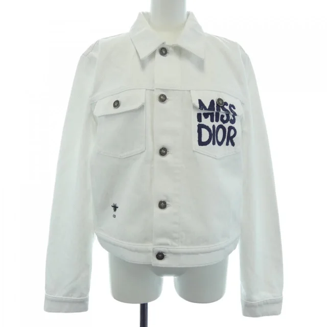 Dior Denim Jacket White in White Denim from The Reluxe