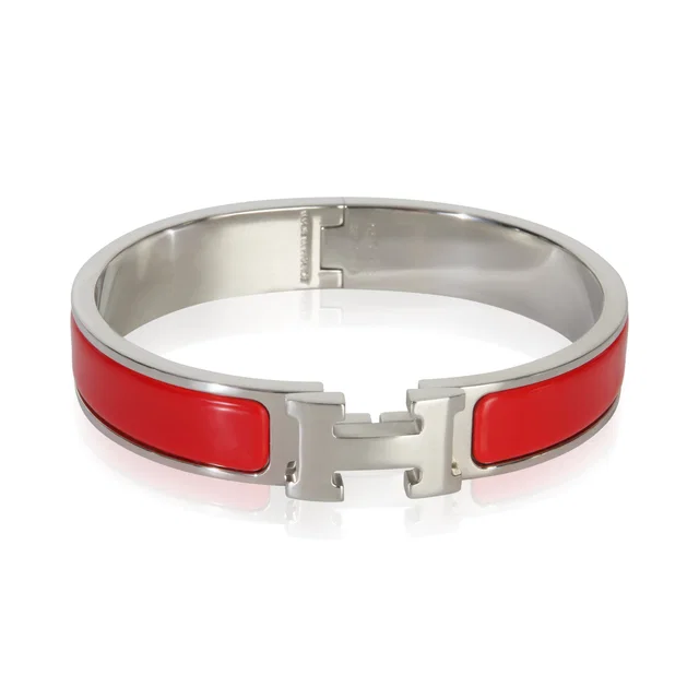 Hermès Clic H Bracelet In Rouge Amarante in Red from myGemma