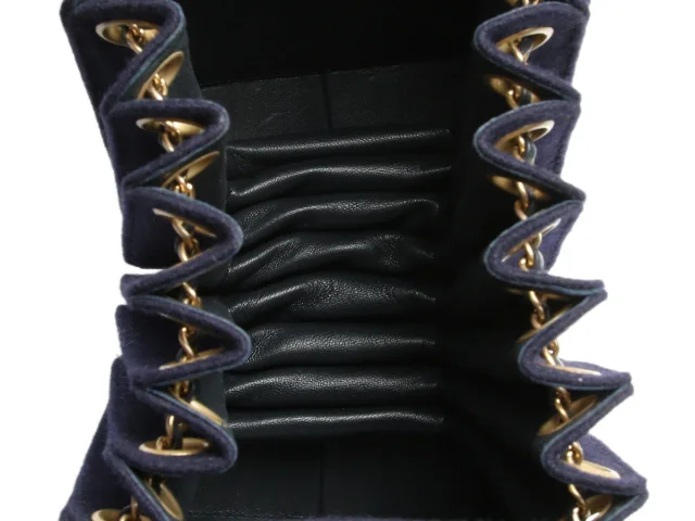 Chanel Navy Paris-Hamburg Accordion Bag in Navy Wool from Ann's Fabulous Finds, photo 9 of 10
