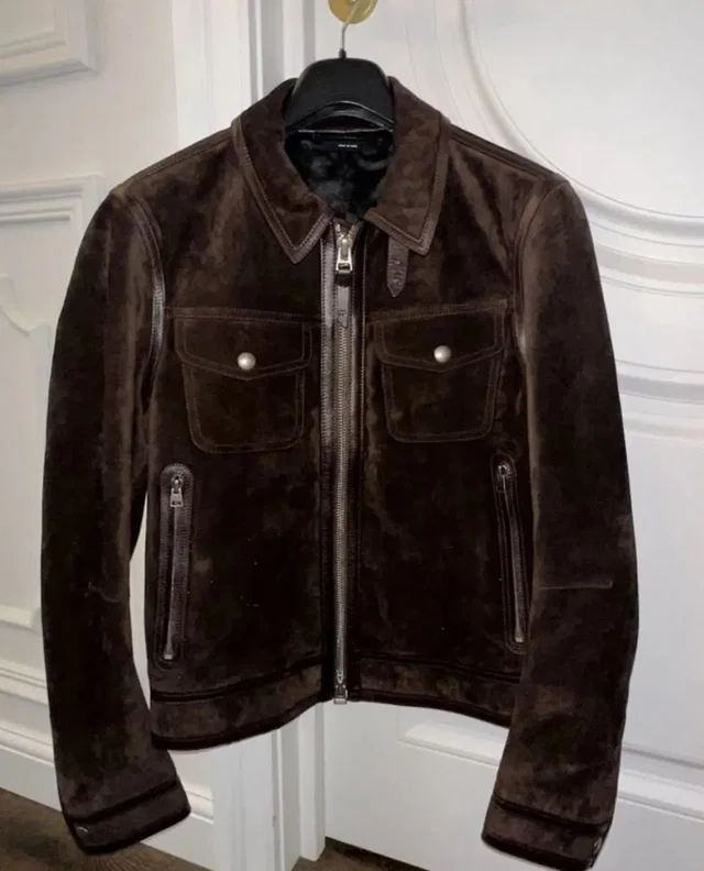 Tom Ford Suede Leather Pocket Detail Jacket in Brown in brown|red Suede from Grailed