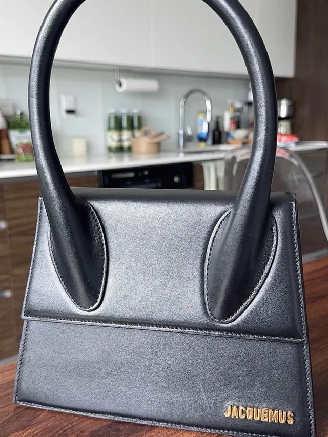 Jacquemus Chiquito Large Top-Handle Bag in black Leather from Poshmark