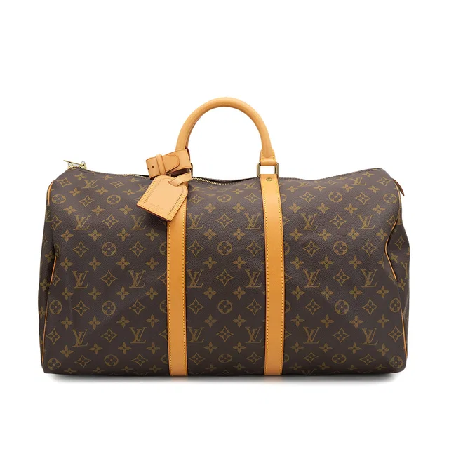 Louis Vuitton Monogram Keepall 50 Luggage Brown M41426 in Brown Coated canvas from Luxury Promise