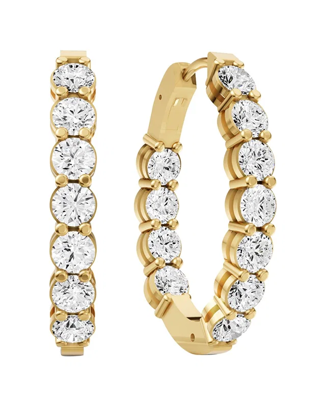 Lab Grown Diamonds 14K 5.00 ct. tw. Lab-Grown Diamond Earrings, image 1 of 1 from Gilt