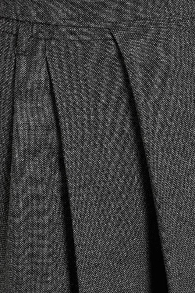Brunello Cucinelli Wool-Blend Pleated Tapered Pants in Dark gray, photo 4 of 4 from THE OUTNET