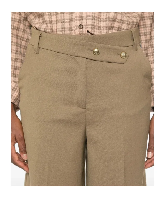 Pinko Merlot asymmetric-waistband tailored shorts, photo 5 of 5 from SENSER