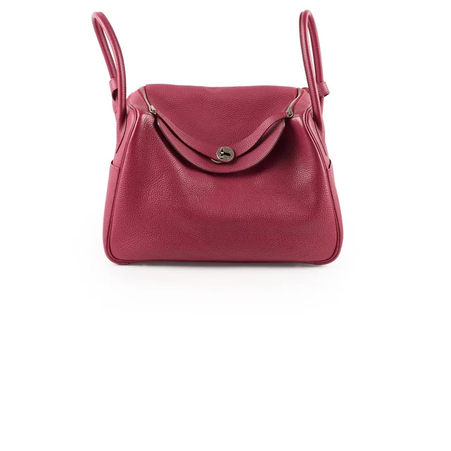 Hermès Lindy 34 Rubis PHW T Stamp in Clemence leather from The Purse Affair