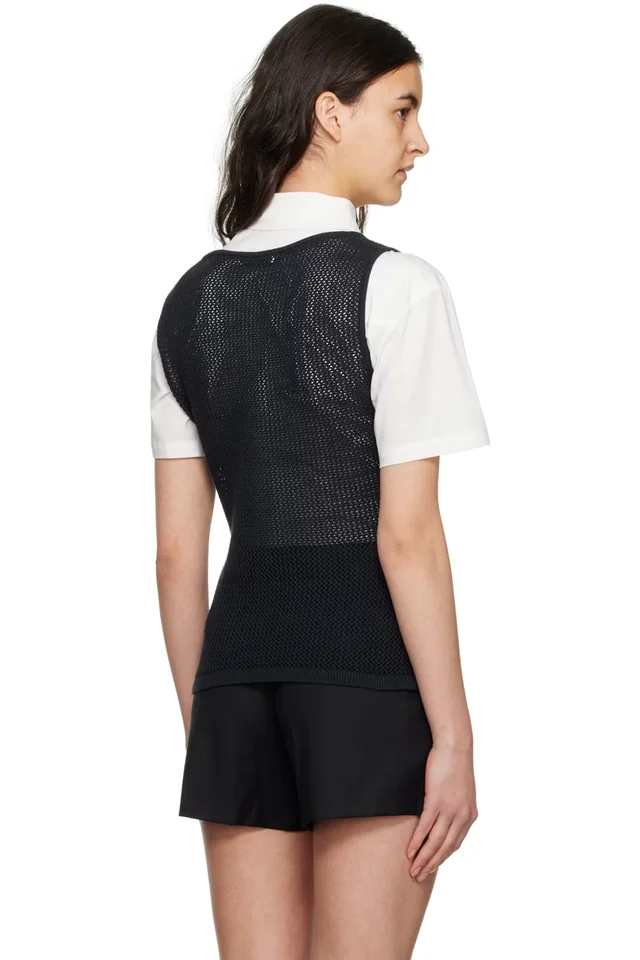 ANNA QUAN Black Jasmine Tank Top, photo 3 of 4 from SSENSE