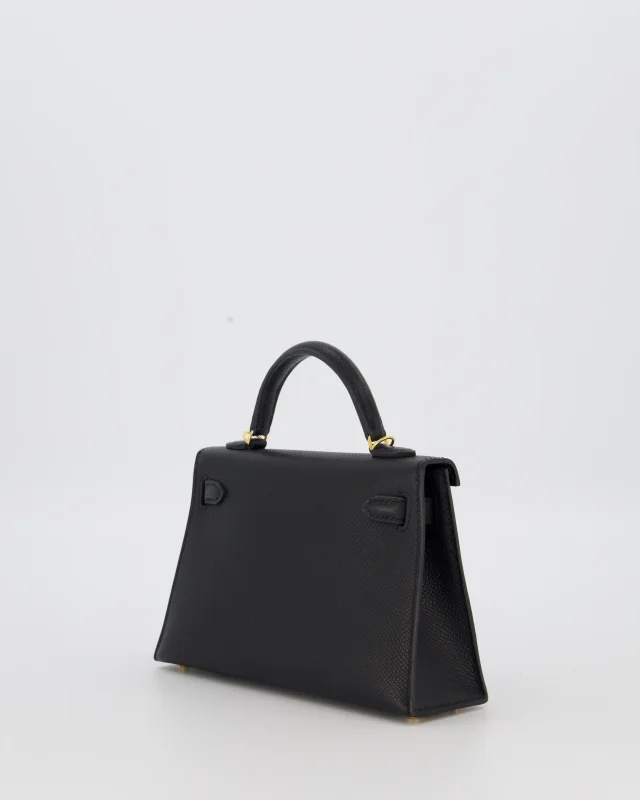 Hermès Mini Kelly II Sellier Bag Black Epsom Leather in Black Epsom leather from Sellier, photo 6 of 21
