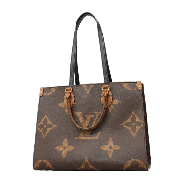 Louis Vuitton Tote Bag Monogram Giant Reverse On The Go MM Brown 2-Way in Brown from The Reluxe