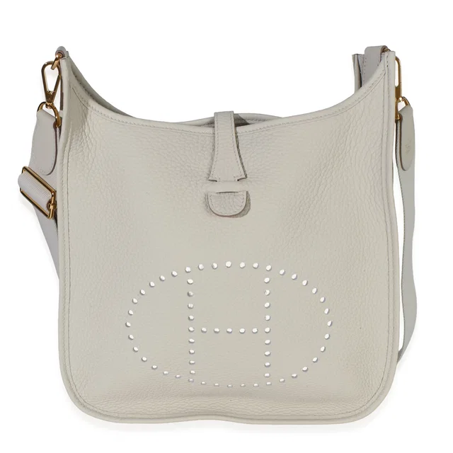 Hermès Gris Perle Clemence Evelyne III 29 GHW in Grey Clemence leather from myGemma