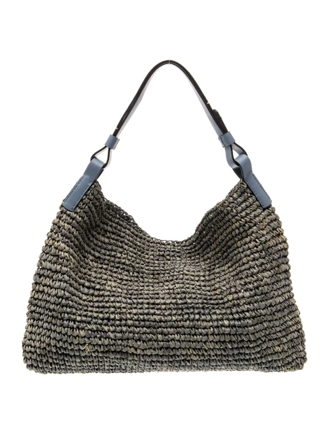 Proenza Schouler Raffia Hobo in silver|gray Raffia from The RealReal
