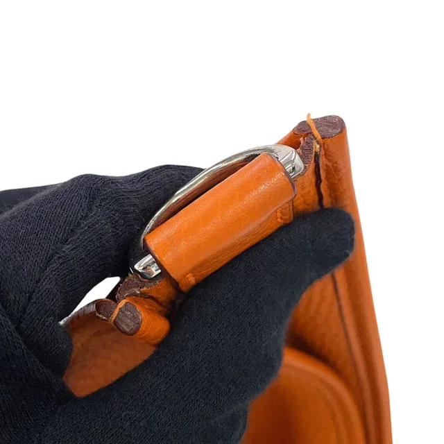 Hermès Evelyne 1 Orange Taurillon Clemence Size PM in Orange Clemence leather from GALLERY RARE, photo 13 of 18