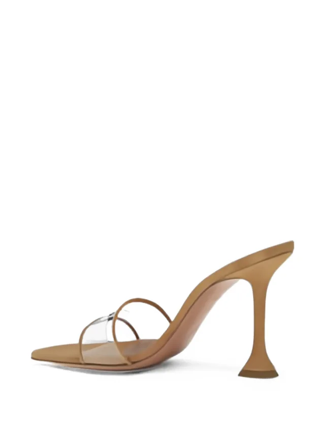 Amina Muaddi High-heeled sandals with transparent uppers, photo 4 of 4 from SENSER