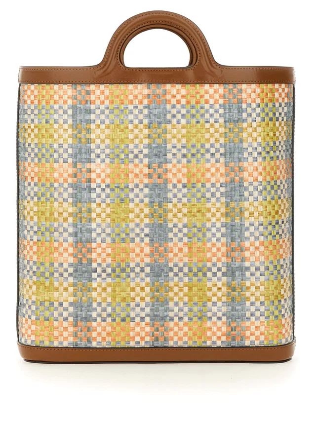 Marni Tropicalia Shoulder Bag — Multicolor Body: Cotton in Multicolor Calfskin from HEWI