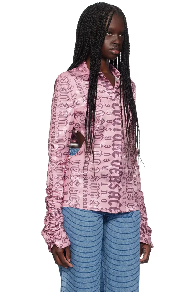 Versace Jeans Couture Pink Cutout Shirt, photo 2 of 2 from SSENSE