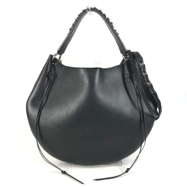 Loewe Shoulder Bag Fortune Hobo 326.62 Leather Black in Black Leather from The Reluxe