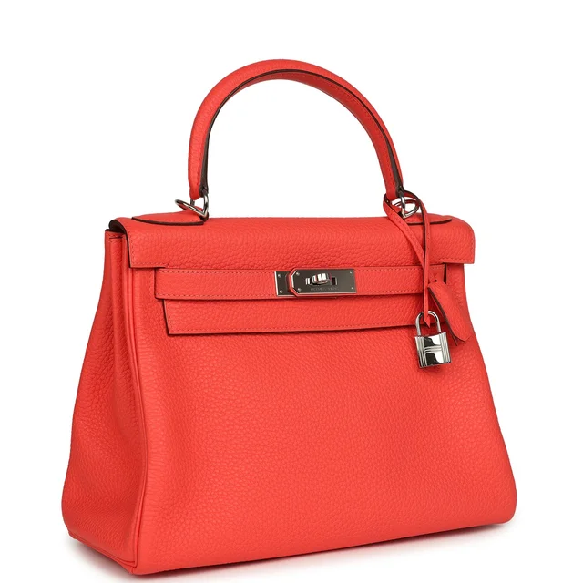 Hermès Kelly Retourne 28 Rose Texas Clemence Palladium Hardware in Pink Clemence leather from Madison Avenue Couture, photo 2 of 2