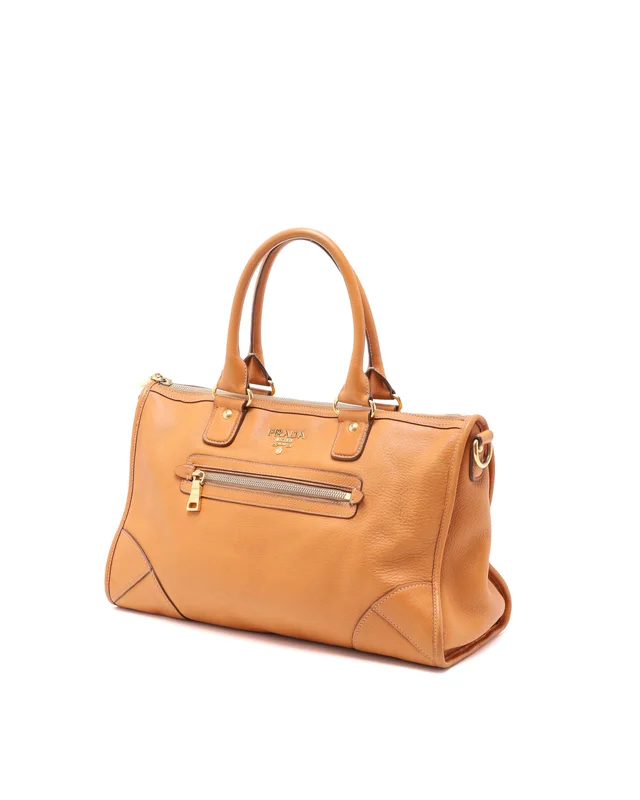 Prada Vitello Daino Zip Tote Bag in Leather from A Retro Tale, photo 2 of 9