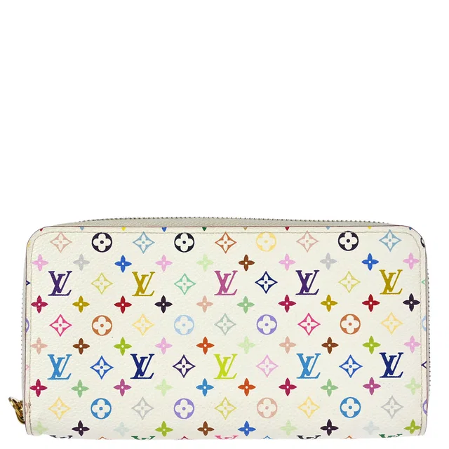 Louis Vuitton 2011 White Multicolor Zippy Wallet M60241 in White Canvas from AMORE Vintage Tokyo