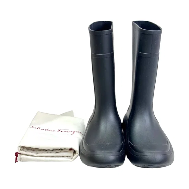 Ferragamo Ferregamo Black Rain Shoes #9 in Black from Luxury Promise