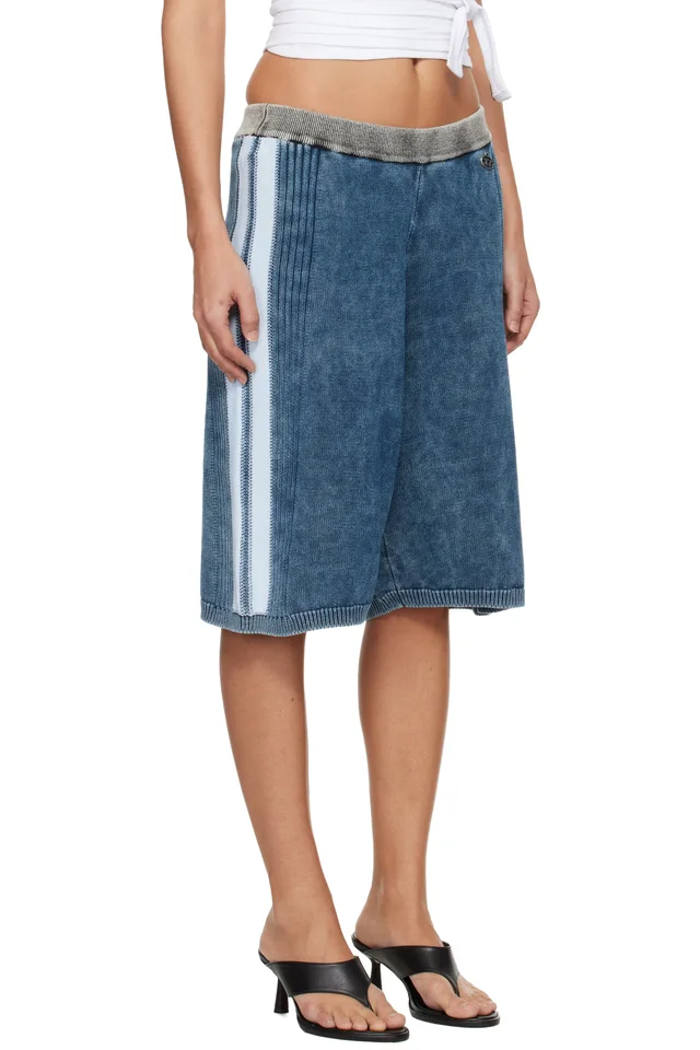 Diesel Blue M-Esther Shorts, photo 2 of 4 from SSENSE