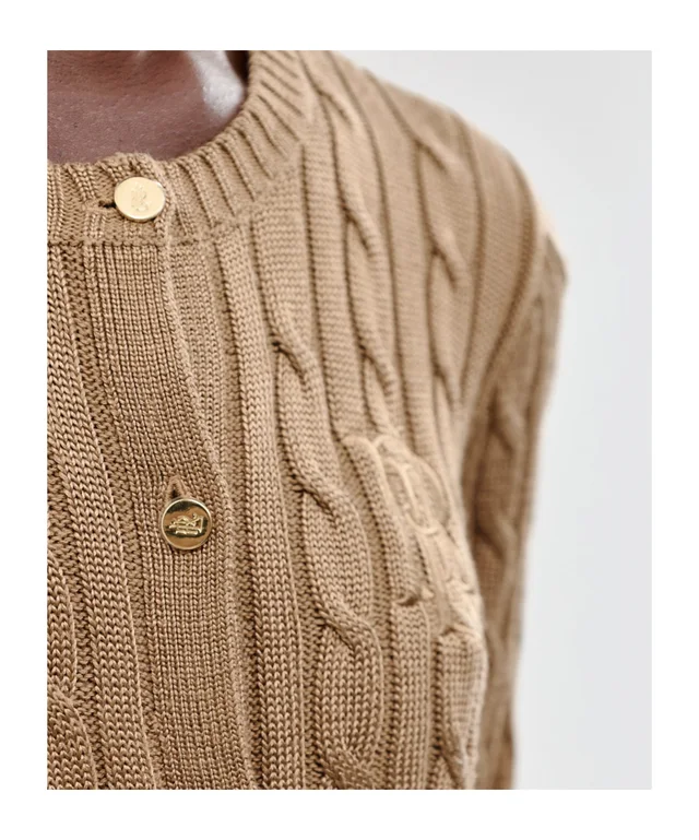 Lauren Ralph Lauren Cable Logo Cardigan, photo 7 of 7 from SENSER
