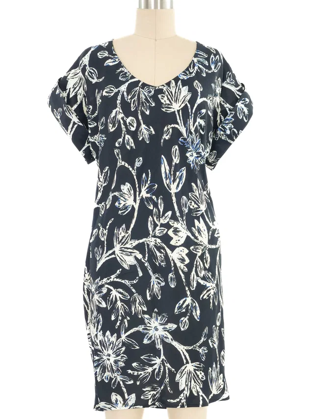 Balenciaga Floral Crepe Dress from Arcade Vintage