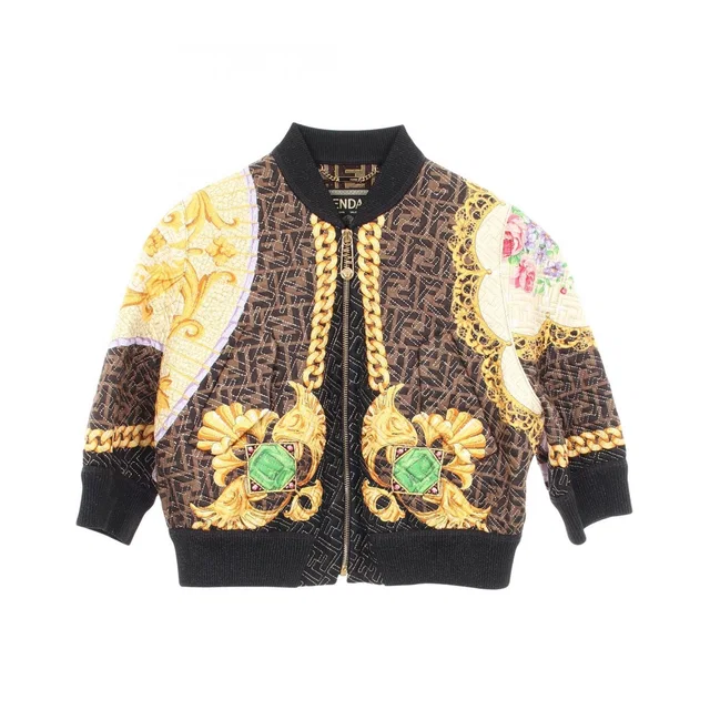 Fendi Fendace Zucca Pattern Jacket Silk in Silk from The Reluxe