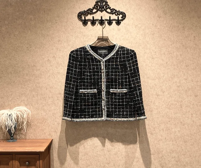 Chanel Current Collection Runway Black Robot Jacket / Size 38 / Brand New / 42058 in Black from Luxury Promise