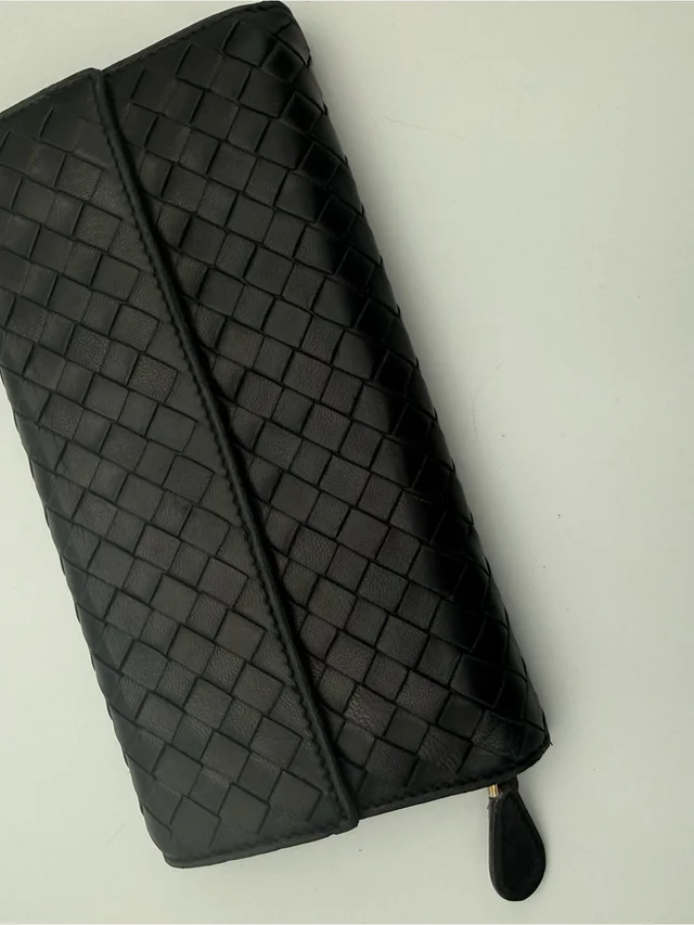 Bottega Veneta Wallet With Interior Logo Tag in black Leather from Poshmark