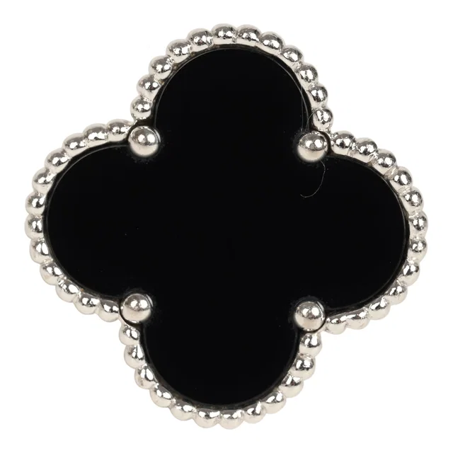 Van Cleef & Arpels Magic Alhambra Ring Onyx 18K White Gold in White from Madison Avenue Couture