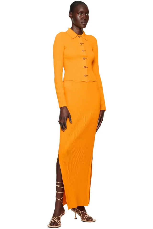Dion Lee Yellow Gradient Maxi Skirt, photo 4 of 4 from SSENSE