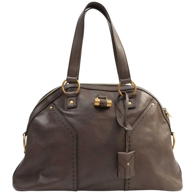 Saint Laurent Muse Bag Brown in Brown Leather from VINTAGE QOO TOKYO