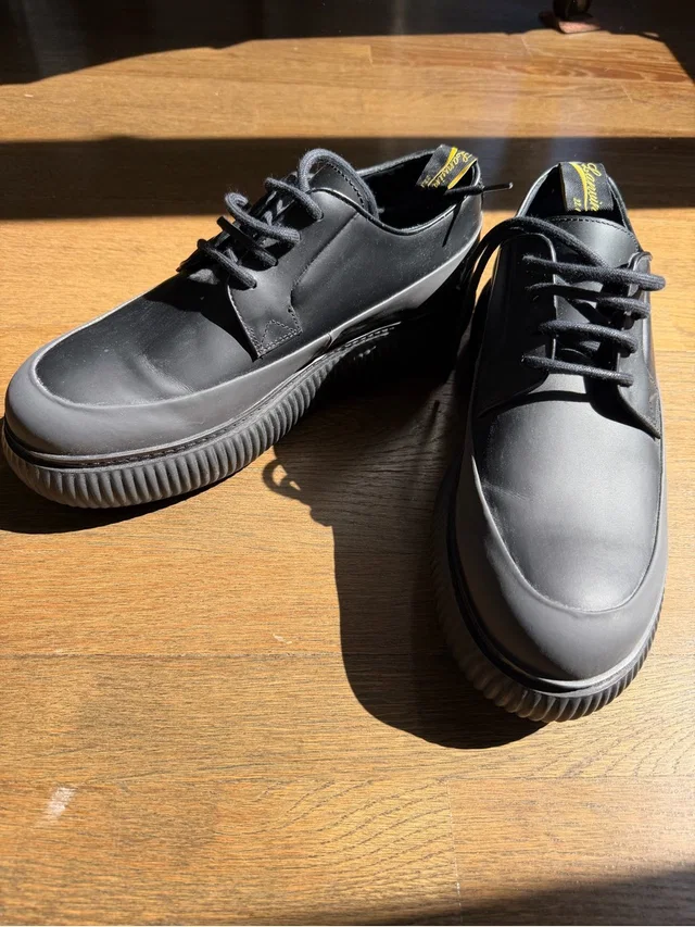 Lanvin Matte Leather Derby Sneakers in black Leather from Poshmark