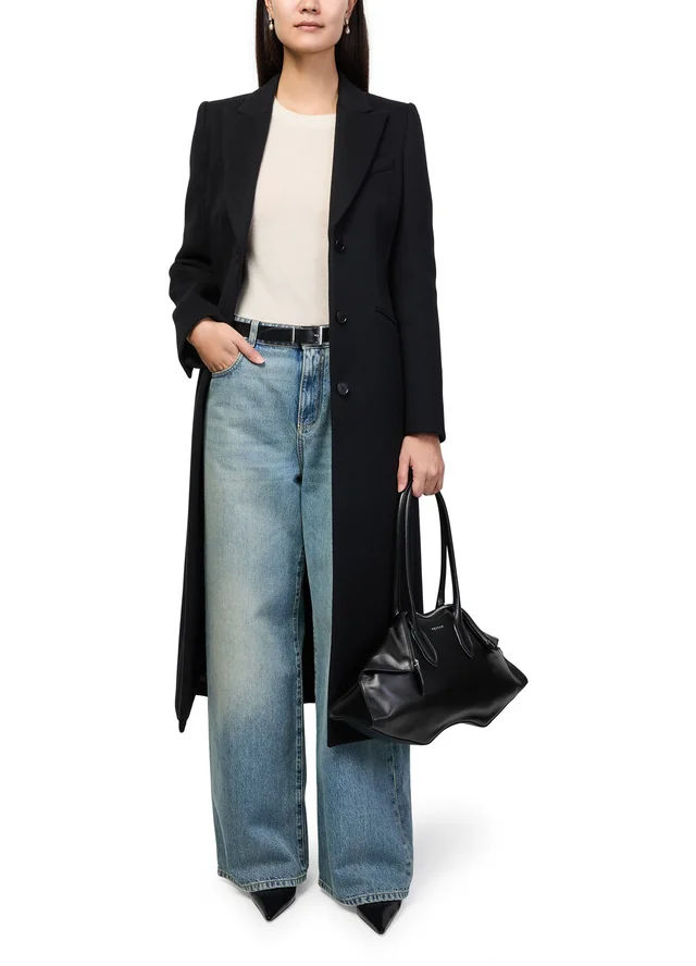 MCQUEEN Dart long coat in Black 100% wool, photo 6 of 6 from 24S (US)