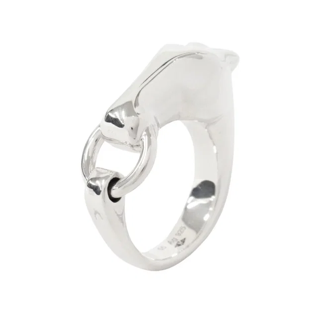 Hermès Galop PM Ring 55 Silver in Silver from The Reluxe
