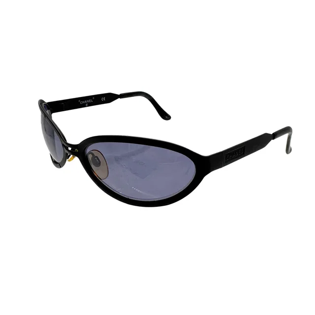 Chanel Vintage Logo Sunglasses Black Eyewear in Black from Luxury Promise