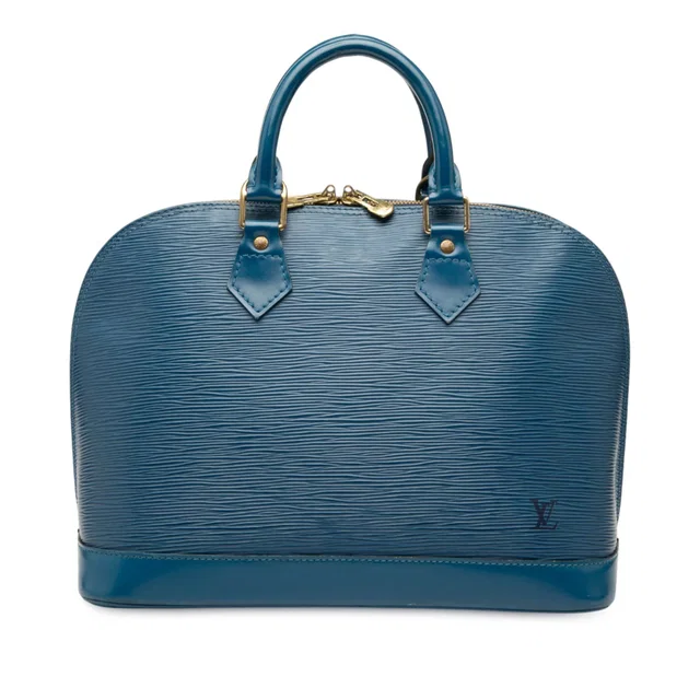 Blue Louis Vuitton Epi Alma PM Handbag in Blue Leather from Designer Revival