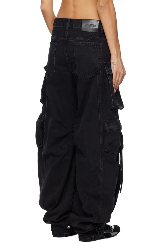 The Attico Black Fern Jeans, photo 3 of 4 from SSENSE